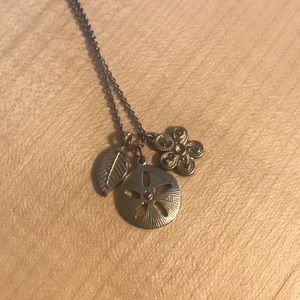 Gold Sand Dollar Charm Necklace